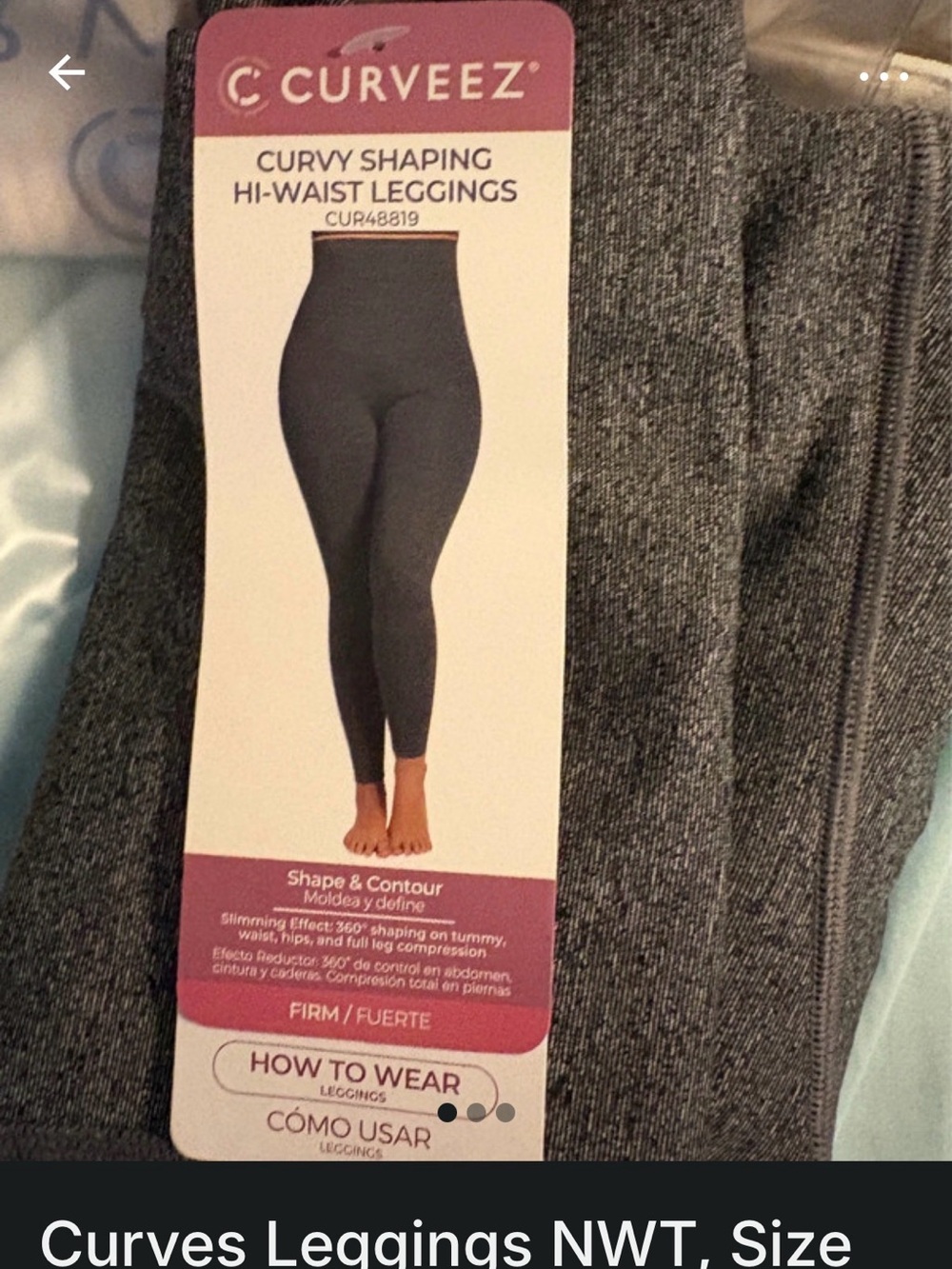 Curveez Curvy Shaping Hi-Waist Leggings - Charcoal Heather